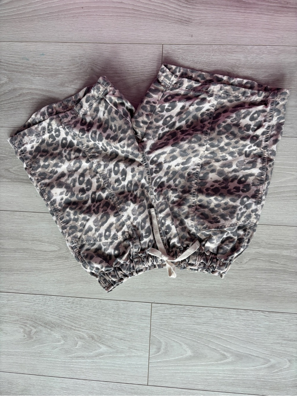 aerie Leopard-Print Elastic Waist Shorts